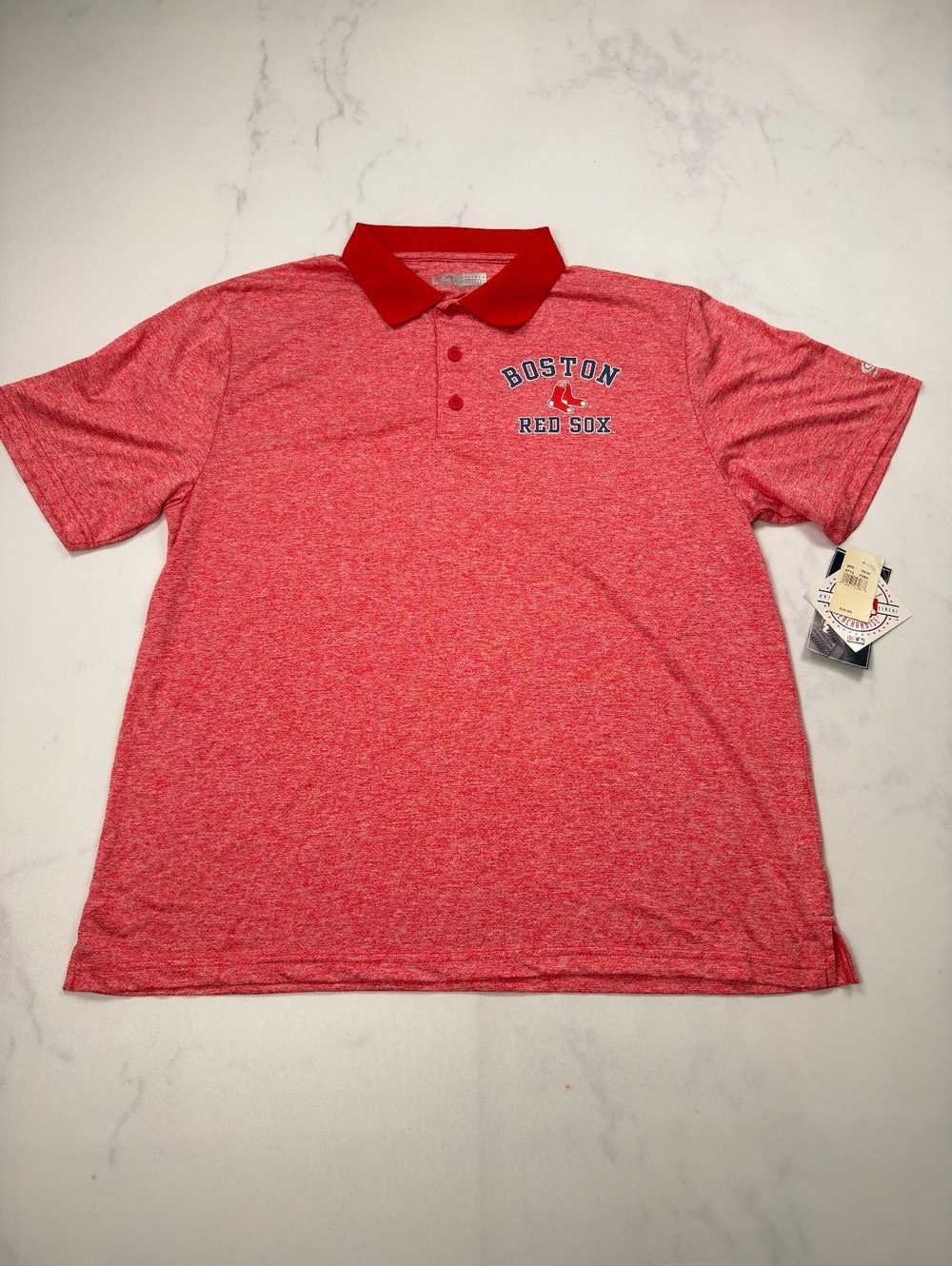 True Fan Polo Shirt Red Boston Red Sox - Men L
